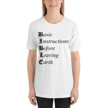 Load image into Gallery viewer, B.I.B.L.E.  short sleeve unisex T-shirt